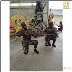 抗戰(zhàn)時(shí)期人物銅雕塑制作