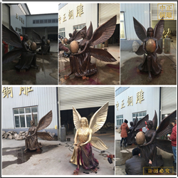 銅西方人物雕塑 