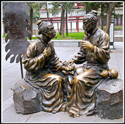 中醫(yī)文化雕塑|鑄銅中醫(yī)文化雕塑