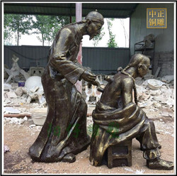 中醫(yī)拔罐雕塑|拔罐銅雕塑